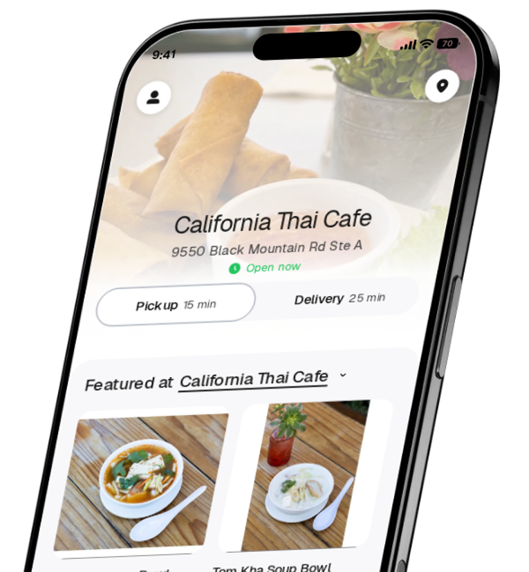 California Thai Cafe app preview
